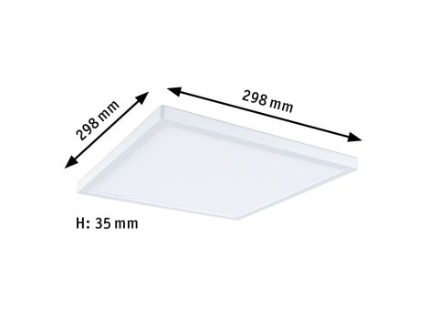 Plafoniera ATRIA SHINE LED 15,7W ze zmienną barwą 3000/4000/6500K + światło odbite kwadrat 298x298mm/35mm 2100 lm 230V IP44 Klasa energ. B biały / tworzywo sztuczne - 15