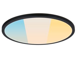 Plafoniera ATRIA SHINE LED Backlight 20,8W IP44 2800lm 400mm WS 3000/4000/6500K 230V czarny / tworzywo sztuczne