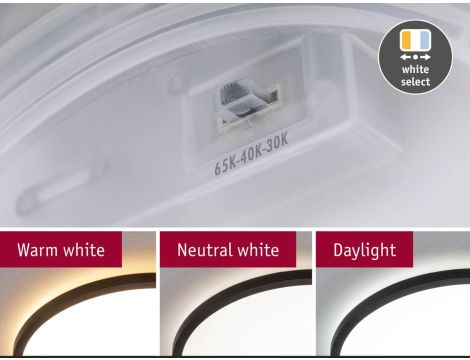 Plafoniera ATRIA SHINE LED Backlight 20,8W IP44 2800lm 400mm WS 3000/4000/6500K 230V czarny / tworzywo sztuczne - 4