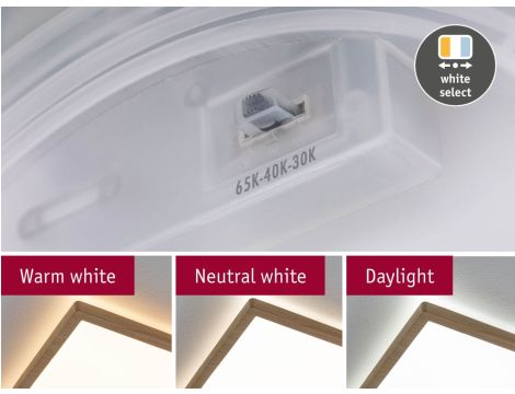 Plafoniera ATRIA SHINE LED Backlight 15,7W IP44 2100lm 300x300mm WS 3000/4000/6500K 230V drewnopodobny dąb / tworzywo sztuczne - 4