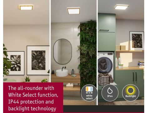 Plafoniera ATRIA SHINE LED Backlight 15,7W IP44 2100lm 300x300mm WS 3000/4000/6500K 230V drewnopodobny dąb / tworzywo sztuczne - 5