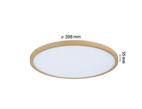 Plafoniera ATRIA SHINE LED Backlight 20,8W IP44 2800lm 400mm WS 3000/4000/6500K 230V drewnopodobny dąb / tworzywo sztuczne - 15