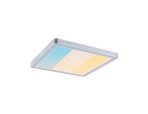 Plafoniera ATRIA SHINE LED 8W ze zmienną barwą 3000/4000/6500K + światło odbite kwadrat 190x190mm/35mm 1160 lm 230V IP44 Klasa energ. B chrom mat / tworzywo sztuczne