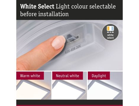 Plafoniera ATRIA SHINE LED 8W ze zmienną barwą 3000/4000/6500K + światło odbite kwadrat 190x190mm/35mm 1160 lm 230V IP44 Klasa energ. B chrom mat / tworzywo sztuczne - 9