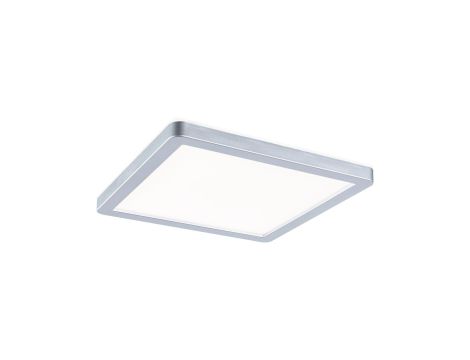 Plafoniera ATRIA SHINE LED 8W ze zmienną barwą 3000/4000/6500K + światło odbite kwadrat 190x190mm/35mm 1160 lm 230V IP44 Klasa energ. B chrom mat / tworzywo sztuczne - 3
