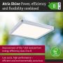 Plafoniera ATRIA SHINE LED 8W ze zmienną barwą 3000/4000/6500K + światło odbite kwadrat 190x190mm/35mm 1160 lm 230V IP44 Klasa energ. B chrom mat / tworzywo sztuczne - 11