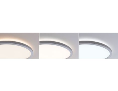 Plafoniera ATRIA SHINE LED 7,6W ze zmienną barwą 3000/4000/6500K + światło odbite okrągła 190mm/35mm 1000 lm 230V IP44 Klasa energ. B chrom mat / tworzywo sztuczne - 9