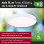Plafoniera ATRIA SHINE LED 7,6W ze zmienną barwą 3000/4000/6500K + światło odbite okrągła 190mm/35mm 1000 lm 230V IP44 Klasa energ. B biały / tworzywo sztuczne - 14