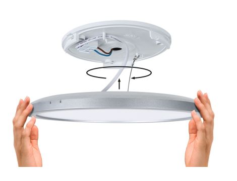 Plafoniera ATRIA SHINE LED 7,6W ze zmienną barwą 3000/4000/6500K + światło odbite okrągła 190mm/35mm 1000 lm 230V IP44 Klasa energ. B czarny / tworzywo sztuczne - 7