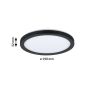 Plafoniera ATRIA SHINE LED 7,6W ze zmienną barwą 3000/4000/6500K + światło odbite okrągła 190mm/35mm 1000 lm 230V IP44 Klasa energ. B czarny / tworzywo sztuczne - 16