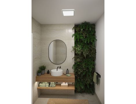 Plafoniera ATRIA SHINE LED 15,7W ze zmienną barwą 3000/4000/6500K + światło odbite kwadrat 298x298mm/35mm 2100 lm 230V IP44 Klasa energ. B chrom mat / tworzywo sztuczne - 13