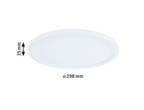 Plafoniera ATRIA SHINE LED 14,8W ze zmienną barwą 3000/4000/6500K + światło odbite okrągła 298mm/35mm 2250 lm 230V IP44 Klasa energ. B biały / tworzywo sztuczne - 14