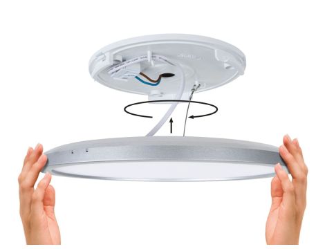 Plafoniera ATRIA SHINE LED 20,8W ze zmienną barwą 3000/4000/6500K + światło odbite okrągła 398mm/35mm 2800 lm 230V IP44 Klasa energ. B chrom mat / tworzywo sztuczne - 14