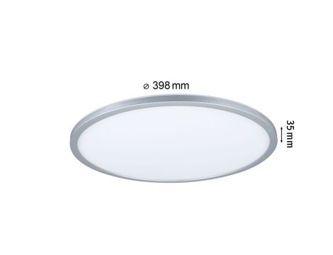Plafoniera ATRIA SHINE LED 20,8W ze zmienną barwą 3000/4000/6500K + światło odbite okrągła 398mm/35mm 2800 lm 230V IP44 Klasa energ. B chrom mat / tworzywo sztuczne - 15