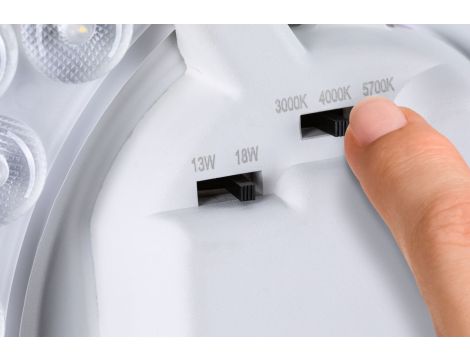 Plafoniera Luiana LED 16,5W okrągła 280mm 1750lm Power DIP 13/18W  3000/4000/5700K IP44 230V biały / tworzywo sztuczne - 7