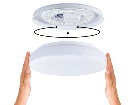 Plafoniera Luiana LED 16,5W okrągła 280mm 1750lm Power DIP 13/18W  3000/4000/5700K IP44 230V biały / tworzywo sztuczne - 9