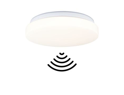 Plafoniera Luiana LED 16,5W z czujnikiem HF okrągła 280mm 1750lm Power DIP 13/18W White Select 3000/4000/5700K IP44 230V biały / tworzywo sztuczne