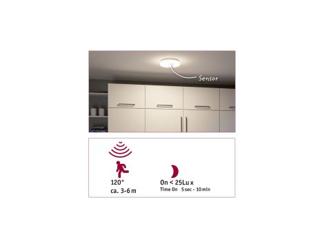 Plafoniera Luiana LED 16,5W z czujnikiem HF okrągła 280mm 1750lm Power DIP 13/18W White Select 3000/4000/5700K IP44 230V biały / tworzywo sztuczne - 3