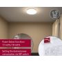 Plafoniera Luiana LED 16,5W z czujnikiem HF okrągła 280mm 1750lm Power DIP 13/18W White Select 3000/4000/5700K IP44 230V biały / tworzywo sztuczne - 6