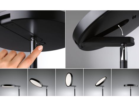 Lampa podłogowa Caneta LED DIM 24W 1300lm 1750mm 2700 - 6500K 230V + pilot czarny / metal / tworzywo sztuczne - 3