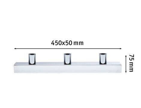 Oprawa ścienna REGULA II nad lustro E14 max. 3x40W DIM 230V IP 44 chrom / metal - 15