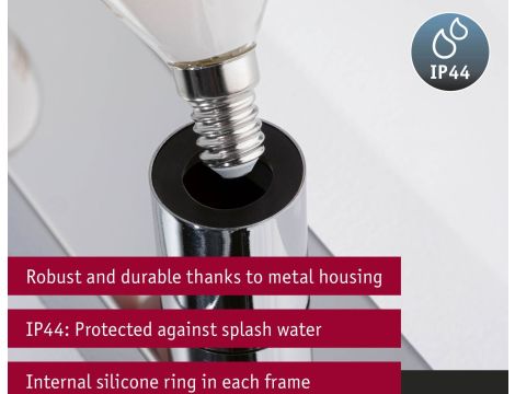 Oprawa ścienna REGULA II nad lustro E14 max. 4x40W DIM 230V IP 44 chrom / metal - 12