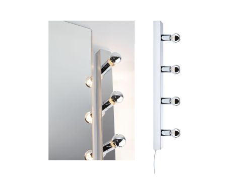 Oprawa ścienna REGULA II nad lustro z kablem E14 max. 4x40W DIM 230V IP 44 chrom / metal