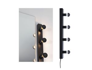 Oprawa ścienna REGULA II nad lustro z kablem E14 max. 4x40W DIM 230V IP 44 czarny / metal