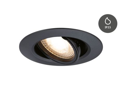 Zestaw wychylnych opraw do wbudowania GU10 max. 3x10W DIM 90mm 30° IP23 230V czarny / tworzywo sztuczne - 5