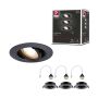 Zestaw wychylnych opraw do wbudowania GU10 max. 3x10W DIM 90mm 30° IP23 230V czarny / tworzywo sztuczne - 10