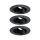 Zestaw wychylnych opraw do wbudowania GU10 max. 3x10W DIM 90mm 30° IP23 230V czarny / tworzywo sztuczne