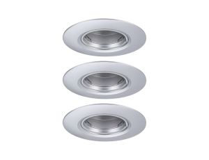 Zestaw opraw do wbudowania Starr GU10 max. 3x10W DIM 90mm IP23 230V chrom mat / tworzywo sztuczne