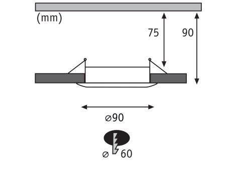 Zestaw opraw do wbudowania Starr GU10 max. 3x10W DIM 90mm IP23 230V chrom mat / tworzywo sztuczne - 8
