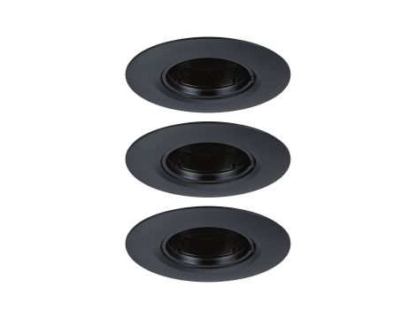 Zestaw opraw do wbudowania Starr GU10 max. 3x10W DIM 90mm IP23 230V czarny / tworzywo sztuczne