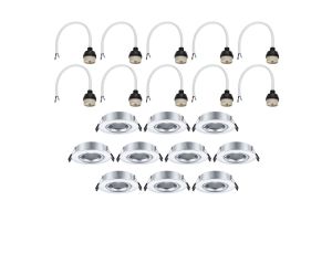 Zestaw wychylnych opraw do wbudowania GU10 max. 10x10W DIM 90mm 30° IP23 230V chrom mat / tworzywo sztuczne - image 2