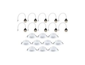 Zestaw opraw do wbudowania Starr GU10 max. 10x10W DIM 90mm IP23 230V biały / tworzywo sztuczne - image 2