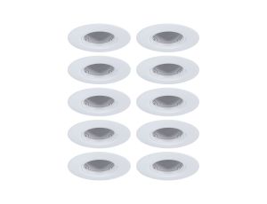 Zestaw opraw do wbudowania Starr GU10 max. 10x10W DIM 90mm IP23 230V biały / tworzywo sztuczne