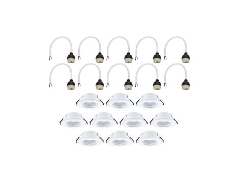 Zestaw opraw do wbudowania Starr GU10 max. 10x10W DIM 90mm IP23 230V biały / tworzywo sztuczne - 2