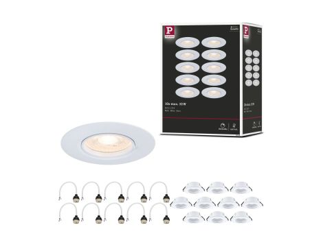 Zestaw opraw do wbudowania Starr GU10 max. 10x10W DIM 90mm IP23 230V biały / tworzywo sztuczne - 8