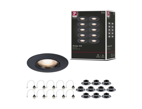 Zestaw opraw do wbudowania Starr GU10 max. 10x10W DIM 90mm IP23 230V czarny / tworzywo sztuczne - 8