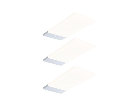 Oprawa podszafkowa LED Bredo zestaw 3 szt. czujnik zbliżeniowy 3x2,5W 80x190mm 3x180lm 230/12V srebrny