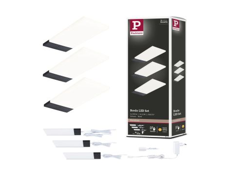 Oprawa podszafkowa LED Bredo zestaw 3 szt. czujnik zbliżeniowy 3x2,5W 80x190mm 3x180lm 230/12V czarny - 8