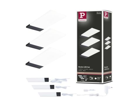 Oprawa podszafkowa LED Bredo zestaw 3 szt. czujnik zbliżeniowy 3x2,5W 80x190mm 3x180lm 4000K 230/12V czarna - 10