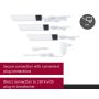 Oprawa podszafkowa LED Bredo zestaw 3 szt. czujnik zbliżeniowy 3x2,5W 80x190mm 3x180lm 4000K 230/12V czarna - 9
