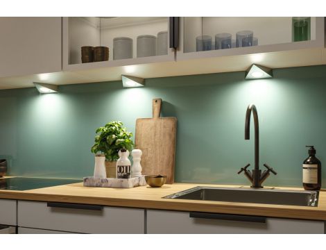 Oprawa podszafkowa TRIAS zestaw 3 szt. czujnik zbliżeniowy 3x2,7W 135x132mm 3x185lm 3000K 230/12V szczotkowane żelazo / metal - 3