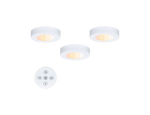 Oprawa podszafkowa LED Batuno zestaw 3szt z pilotem 3x2.1W 70mm 3x180lm 230/24V zmienna barwa 2200/2700/3500/4000K biały / tworzywo sztuczne