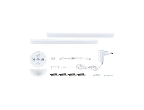 Oprawa podszafkowa LED Barreo zestaw 2szt z pilotem 2x3.3W 300x22mm 2x300lm 230/24V zmienna barwa 2200/2700/3500/4000K biały / tworzywo sztuczne - 2
