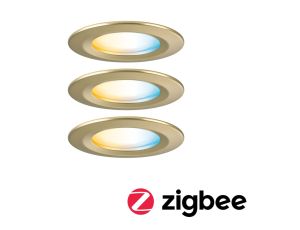 Zestaw wychylnych opraw wpuszczanych LED Nova Coin okrągłych 84mm 50° 3x2,8W 3x505lm 4000K klasa A 230V biały mat / aluminium