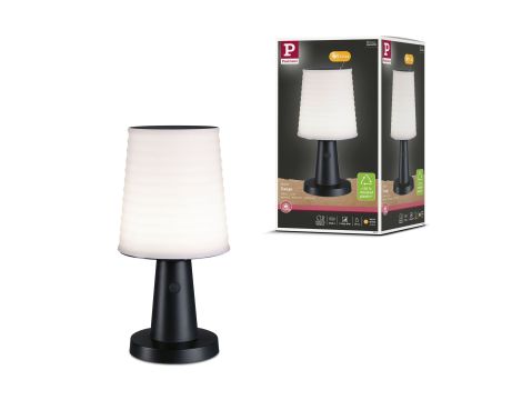 Lampka stołowa solarna ILANGA LED DIM USB-C 2.1W 125lm 2700K IP44 antracyt / tworzywo z recyklingu - 15