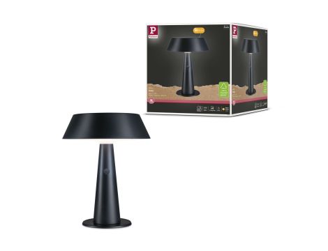 Lampka stołowa solarna SOALA LED DIM USB-C 2.1W 125lm 2700K IP44 antracyt / tworzywo z recyklingu - 16